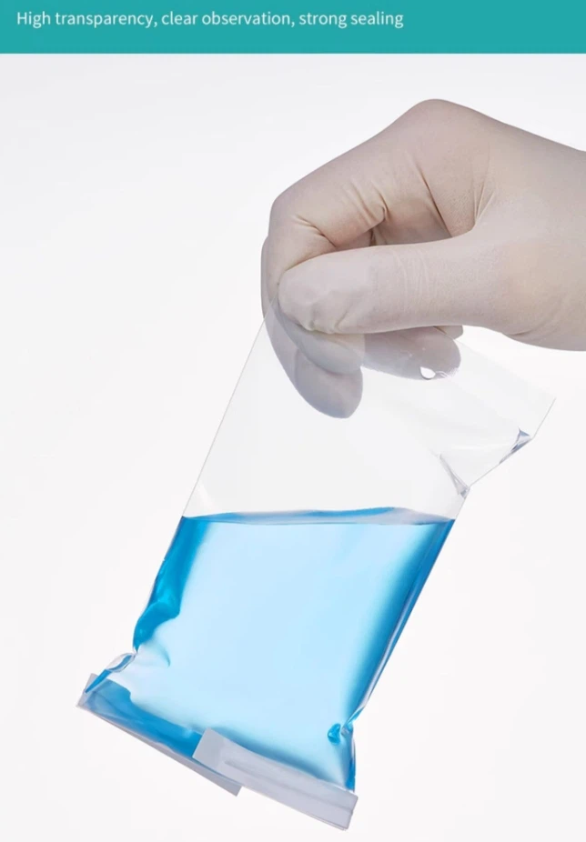 Factory Directly EO Sterile Iron Wire Bags Transparent Whirl Pak Sample Bags For Sample Transport And Storage